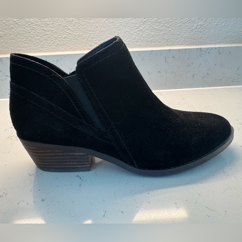 Lucky Brand Black Suede Ankle Booties